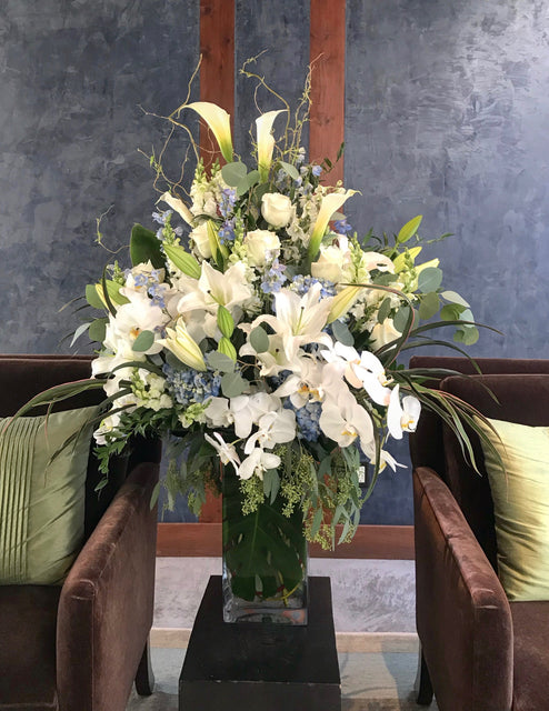 Sympathy flower arrangement from our condolences collection