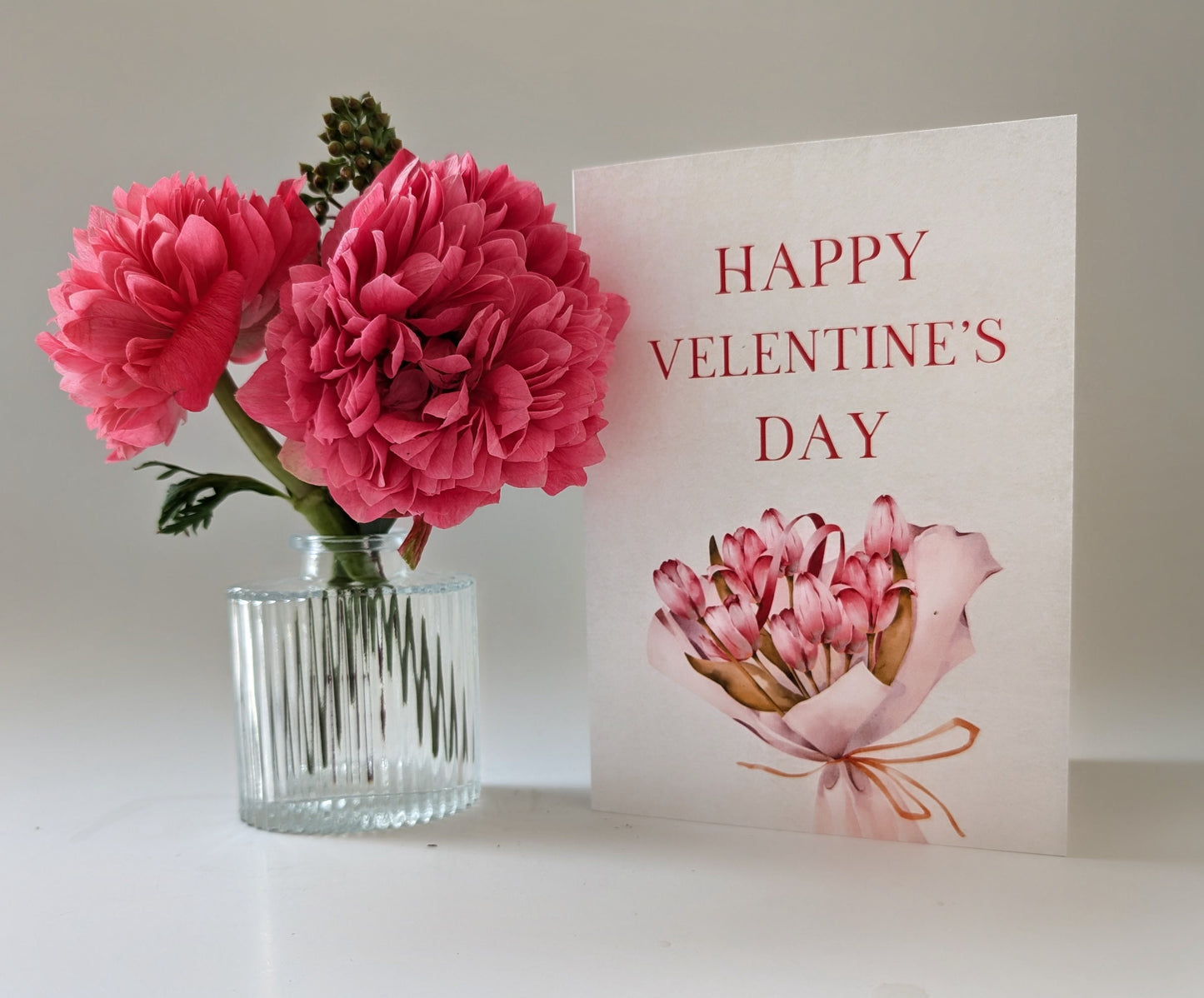Valentine's Day Card- Tulips Bouquet