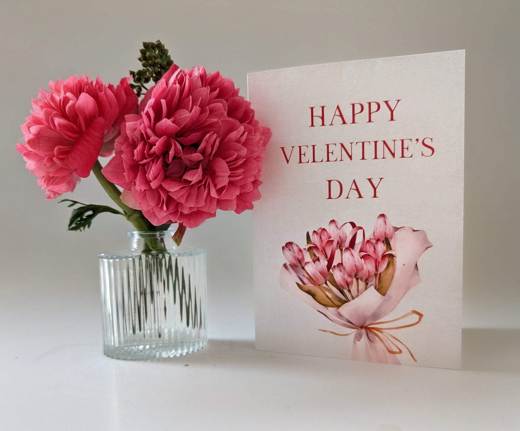 Valentine's Day Card- Tulips Bouquet